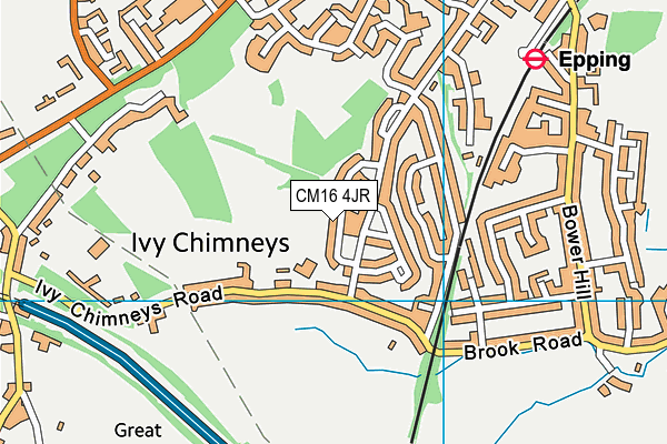 CM16 4JR map - OS VectorMap District (Ordnance Survey) CM16 4JR map - OS VectorMap District (Ordnance Survey)