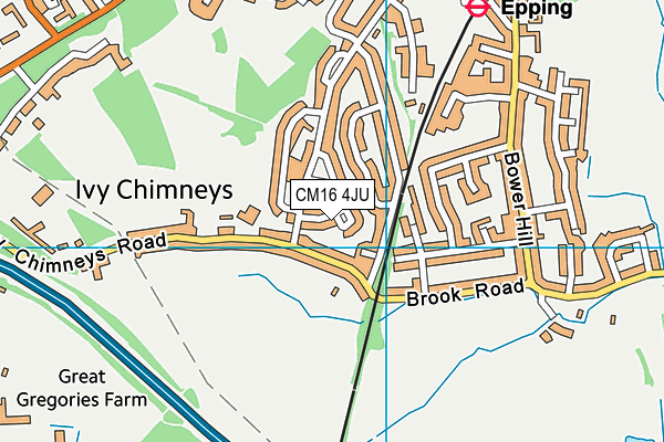 CM16 4JU map - OS VectorMap District (Ordnance Survey) CM16 4JU map - OS VectorMap District (Ordnance Survey)