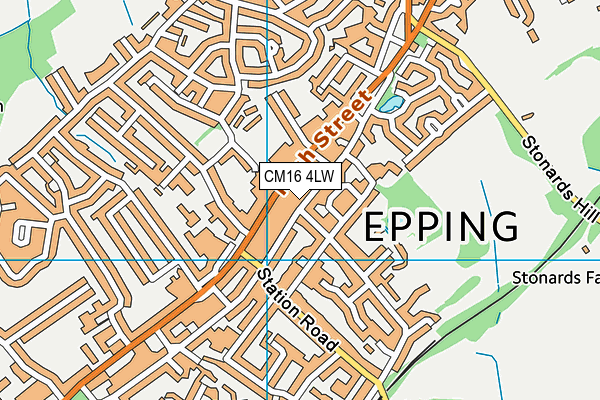 CM16 4LW map - OS VectorMap District (Ordnance Survey) CM16 4LW map - OS VectorMap District (Ordnance Survey)