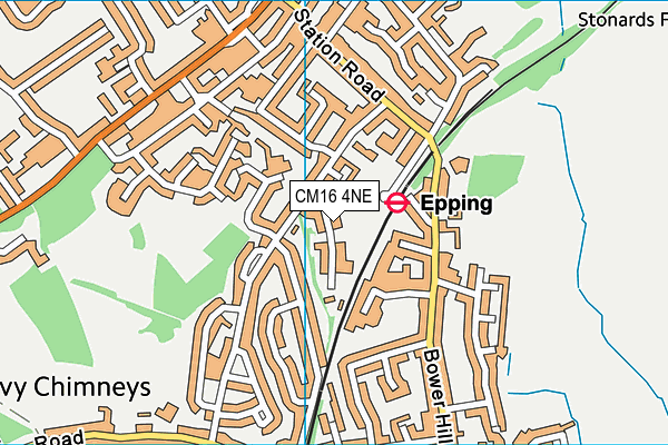 CM16 4NE map - OS VectorMap District (Ordnance Survey) CM16 4NE map - OS VectorMap District (Ordnance Survey)