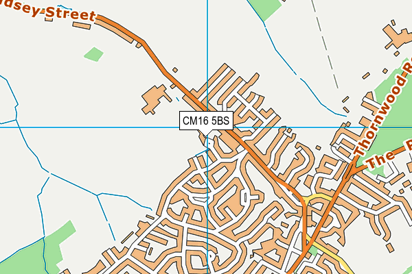 CM16 5BS map - OS VectorMap District (Ordnance Survey)