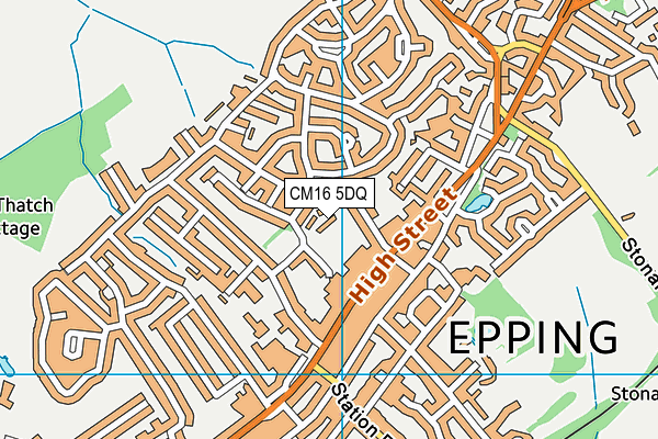 CM16 5DQ map - OS VectorMap District (Ordnance Survey)
