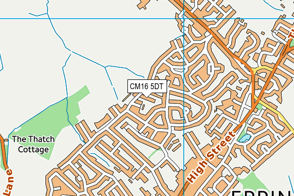 CM16 5DT map - OS VectorMap District (Ordnance Survey) CM16 5DT map - OS VectorMap District (Ordnance Survey)