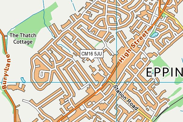 CM16 5JU map - OS VectorMap District (Ordnance Survey) CM16 5JU map - OS VectorMap District (Ordnance Survey)