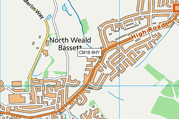 CM16 6HY map - OS VectorMap District (Ordnance Survey) CM16 6HY map - OS VectorMap District (Ordnance Survey)