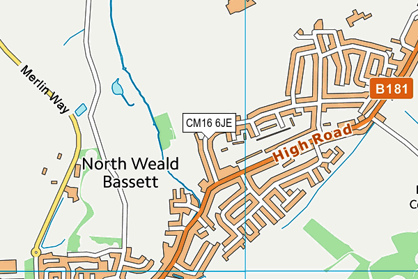 CM16 6JE map - OS VectorMap District (Ordnance Survey)