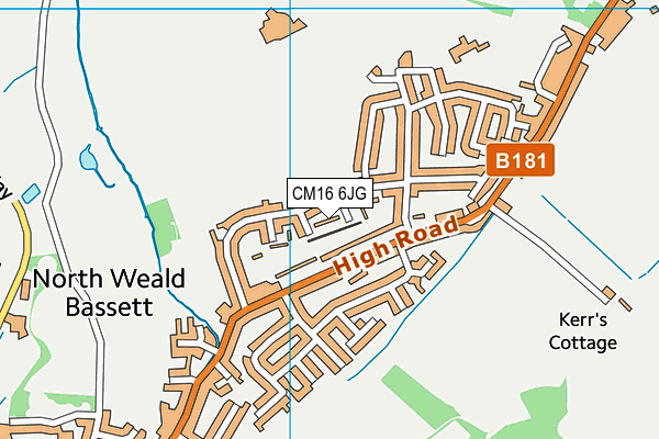 CM16 6JG map - OS VectorMap District (Ordnance Survey) CM16 6JG map - OS VectorMap District (Ordnance Survey)