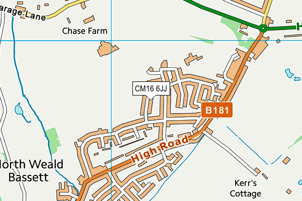 CM16 6JJ map - OS VectorMap District (Ordnance Survey) CM16 6JJ map - OS VectorMap District (Ordnance Survey)
