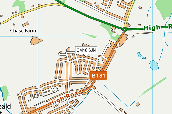 CM16 6JN map - OS VectorMap District (Ordnance Survey)