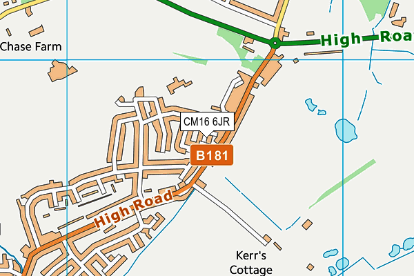 CM16 6JR map - OS VectorMap District (Ordnance Survey) CM16 6JR map - OS VectorMap District (Ordnance Survey)