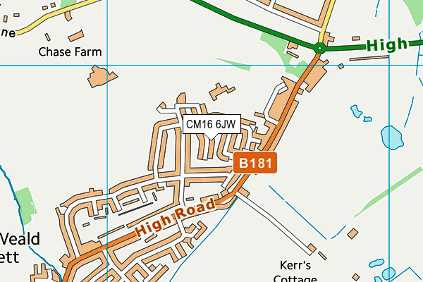 CM16 6JW map - OS VectorMap District (Ordnance Survey) CM16 6JW map - OS VectorMap District (Ordnance Survey)