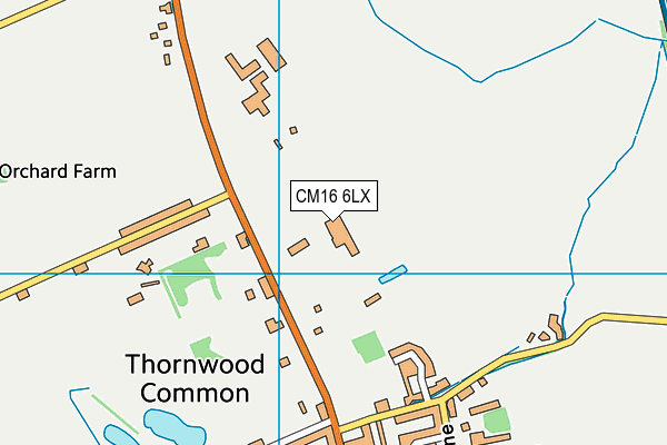 CM16 6LX map - OS VectorMap District (Ordnance Survey)