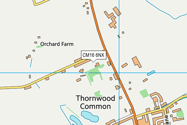 CM16 6NX map - OS VectorMap District (Ordnance Survey)