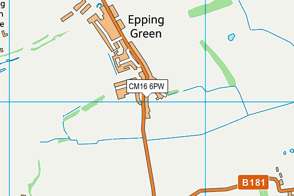 CM16 6PW map - OS VectorMap District (Ordnance Survey)