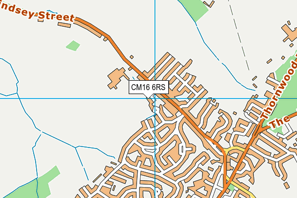 CM16 6RS map - OS VectorMap District (Ordnance Survey)