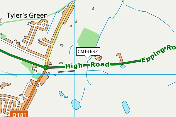 CM16 6RZ map - OS VectorMap District (Ordnance Survey) CM16 6RZ map - OS VectorMap District (Ordnance Survey)