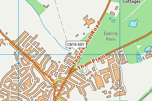 CM16 6SY map - OS VectorMap District (Ordnance Survey)