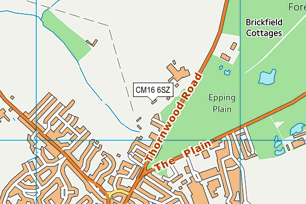 CM16 6SZ map - OS VectorMap District (Ordnance Survey)
