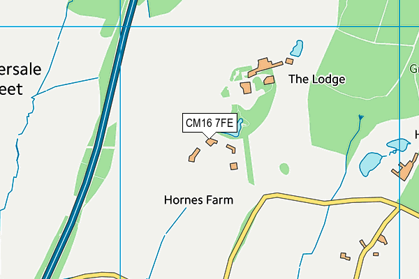 CM16 7FE map - OS VectorMap District (Ordnance Survey) CM16 7FE map - OS VectorMap District (Ordnance Survey)