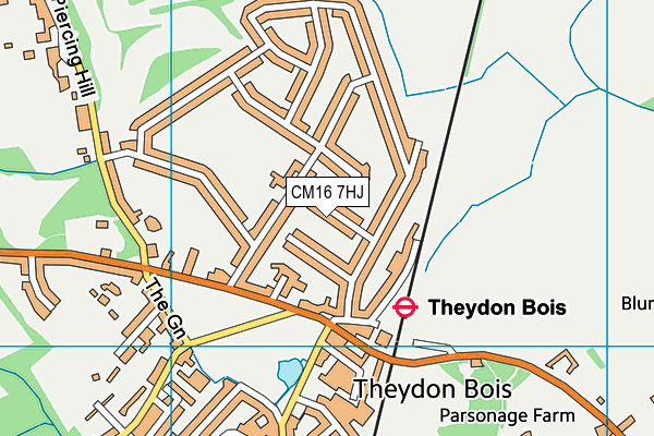 CM16 7HJ map - OS VectorMap District (Ordnance Survey)