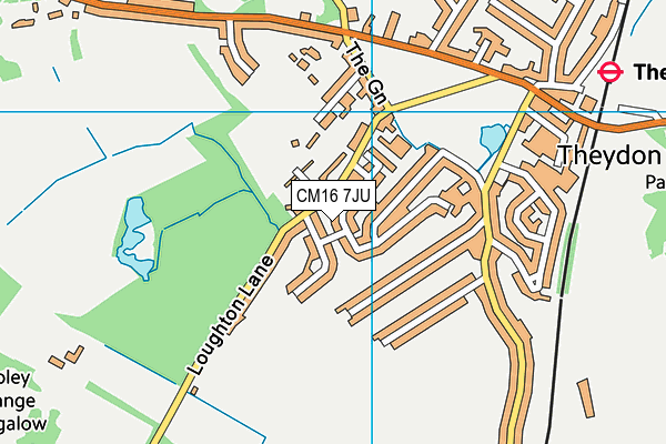CM16 7JU map - OS VectorMap District (Ordnance Survey)