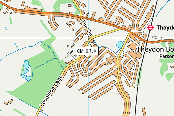 CM16 7JX map - OS VectorMap District (Ordnance Survey) CM16 7JX map - OS VectorMap District (Ordnance Survey)