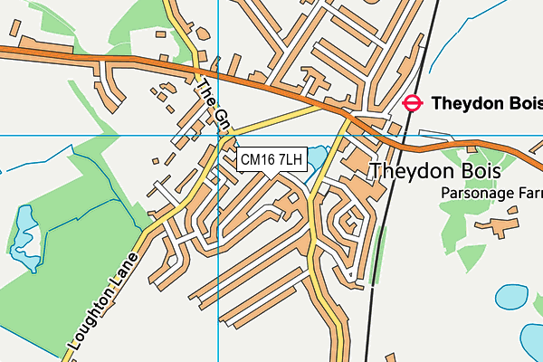 CM16 7LH map - OS VectorMap District (Ordnance Survey)