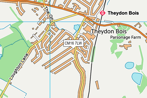 CM16 7LW map - OS VectorMap District (Ordnance Survey)