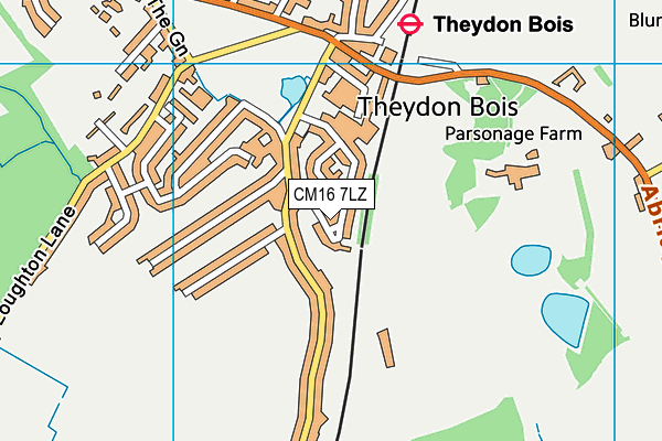 CM16 7LZ map - OS VectorMap District (Ordnance Survey) CM16 7LZ map - OS VectorMap District (Ordnance Survey)