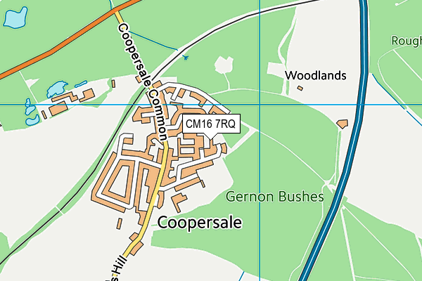 CM16 7RQ map - OS VectorMap District (Ordnance Survey)