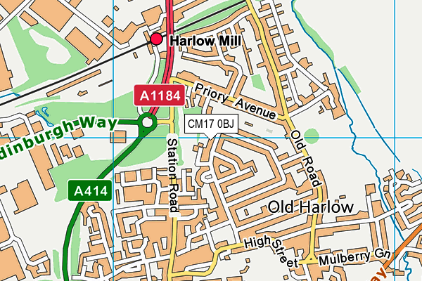 CM17 0BJ map - OS VectorMap District (Ordnance Survey) CM17 0BJ map - OS VectorMap District (Ordnance Survey)