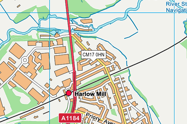 CM17 0HN map - OS VectorMap District (Ordnance Survey) CM17 0HN map - OS VectorMap District (Ordnance Survey)