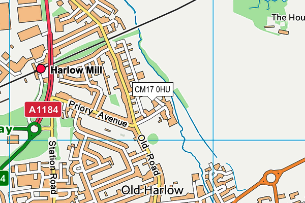 CM17 0HU map - OS VectorMap District (Ordnance Survey)