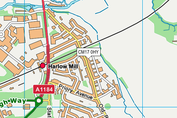 CM17 0HY map - OS VectorMap District (Ordnance Survey) CM17 0HY map - OS VectorMap District (Ordnance Survey)