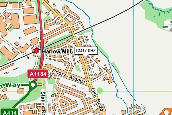 CM17 0HZ map - OS VectorMap District (Ordnance Survey) CM17 0HZ map - OS VectorMap District (Ordnance Survey)