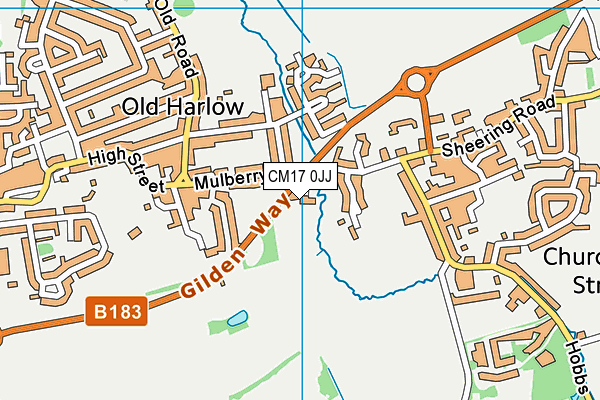 CM17 0JJ map - OS VectorMap District (Ordnance Survey) CM17 0JJ map - OS VectorMap District (Ordnance Survey)