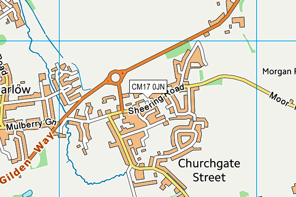 CM17 0JN map - OS VectorMap District (Ordnance Survey)