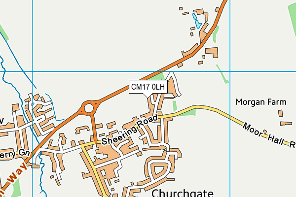 CM17 0LH map - OS VectorMap District (Ordnance Survey) CM17 0LH map - OS VectorMap District (Ordnance Survey)