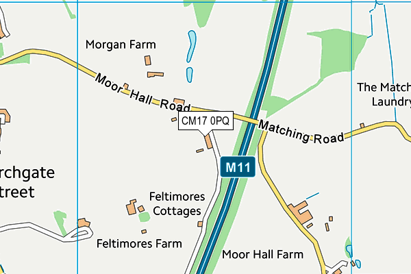 CM17 0PQ map - OS VectorMap District (Ordnance Survey) CM17 0PQ map - OS VectorMap District (Ordnance Survey)