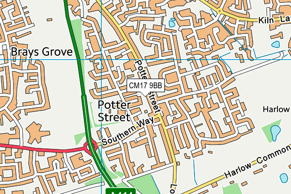 CM17 9BB map - OS VectorMap District (Ordnance Survey) CM17 9BB map - OS VectorMap District (Ordnance Survey)