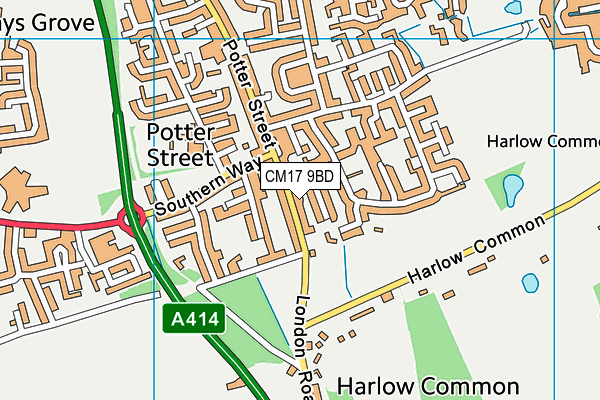 CM17 9BD map - OS VectorMap District (Ordnance Survey) CM17 9BD map - OS VectorMap District (Ordnance Survey)