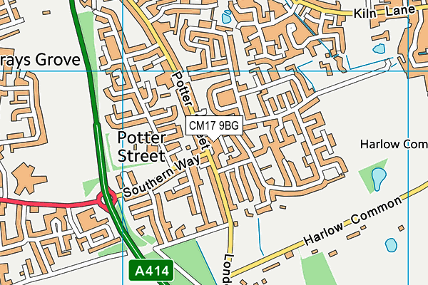 CM17 9BG map - OS VectorMap District (Ordnance Survey) CM17 9BG map - OS VectorMap District (Ordnance Survey)