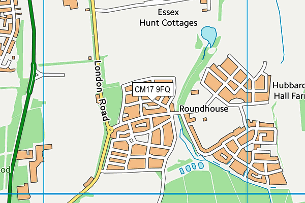 CM17 9FQ map - OS VectorMap District (Ordnance Survey) CM17 9FQ map - OS VectorMap District (Ordnance Survey)