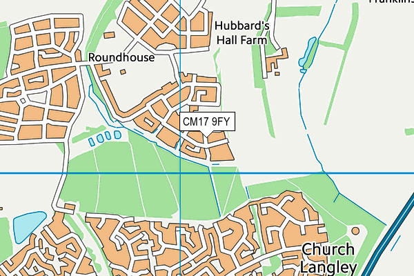 CM17 9FY map - OS VectorMap District (Ordnance Survey) CM17 9FY map - OS VectorMap District (Ordnance Survey)