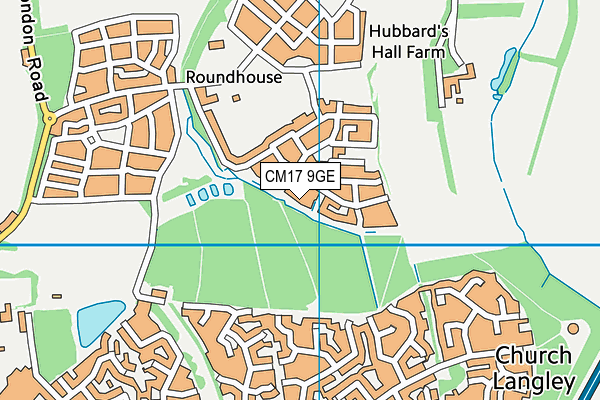 CM17 9GE map - OS VectorMap District (Ordnance Survey) CM17 9GE map - OS VectorMap District (Ordnance Survey)