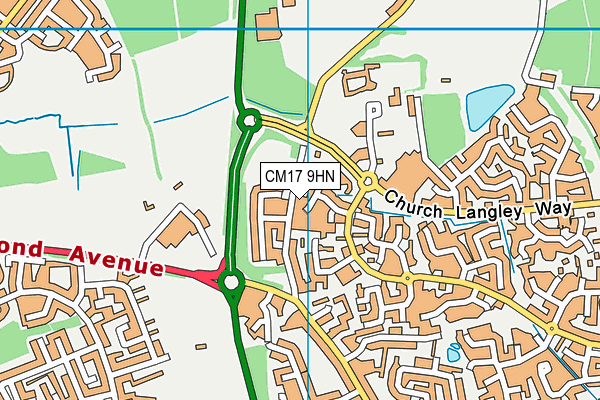 CM17 9HN map - OS VectorMap District (Ordnance Survey) CM17 9HN map - OS VectorMap District (Ordnance Survey)
