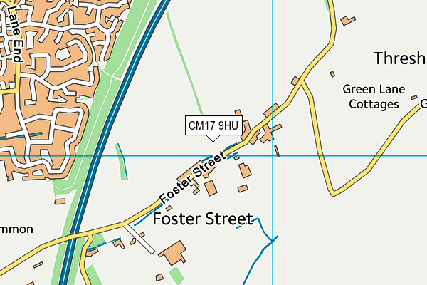 CM17 9HU map - OS VectorMap District (Ordnance Survey) CM17 9HU map - OS VectorMap District (Ordnance Survey)