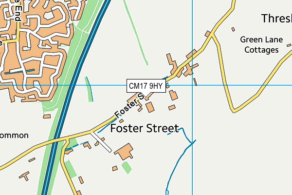 CM17 9HY map - OS VectorMap District (Ordnance Survey) CM17 9HY map - OS VectorMap District (Ordnance Survey)