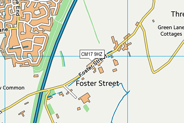 CM17 9HZ map - OS VectorMap District (Ordnance Survey)