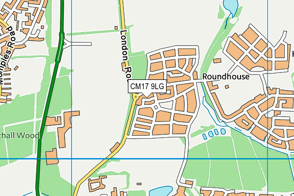CM17 9LG map - OS VectorMap District (Ordnance Survey) CM17 9LG map - OS VectorMap District (Ordnance Survey)